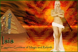Ίσις, θεά της . Καλλιτεχνική Αναπαράσταση.