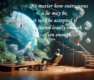 ψεύδος 

Ανεξαρτήτως του πόσο εξωφρενική είναι μία ψευδής 
όταν προωθείται επιμόνως
και επαναλαμβάνεται συνεχώς
τελικά
θα γίνει αποδεκτή ως αληθής
