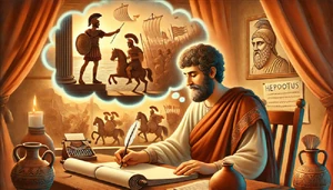 Ηρόδοτος  
(αυθαίρετη σύγχρονη καλλιτεχνική αναπαράσταση)