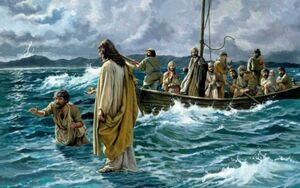Ο Χριστός βαδίζει στην επιφάνεια της θάλασσας καταρρίπτοντας έτσι, κατάφωρα, την 