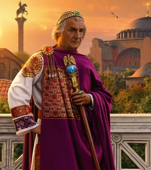 Ιουστινιανός Α' 
(αυθαίρετη σύγχρονη αναπαράσταση)