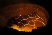 Halema'uma'u Crater in Kilauea volcano, Hawaii.