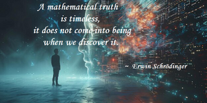   

A mathematical  is timeless, it does not come into being when we discover it
