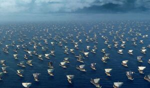  
πλέοντας προς την Τροία 
(σύγχρονη αναπαράσταση)