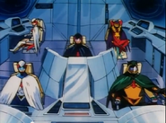 View of the Bridge with all Ninja Team members at their stations.