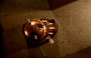 The Dalek revolving in every direction to kill its attackers.