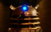 Bullets fired at a Dalek melt away.