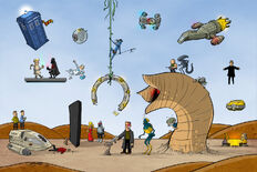 Some characters from the many worlds of science fiction.