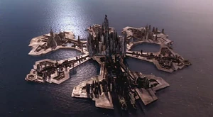 Atlantis rests on the oceans of 