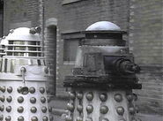 A Special Weapons Dalek with Imperial Daleks.