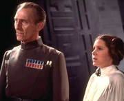 Tarkin with Princess Leia.