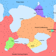 Dzajhema Political Map Post Contact