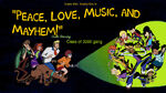 Guess Who, Scooby-Doo! Season 1 titlecard (Peace, Love, Music, and Mayhem!)