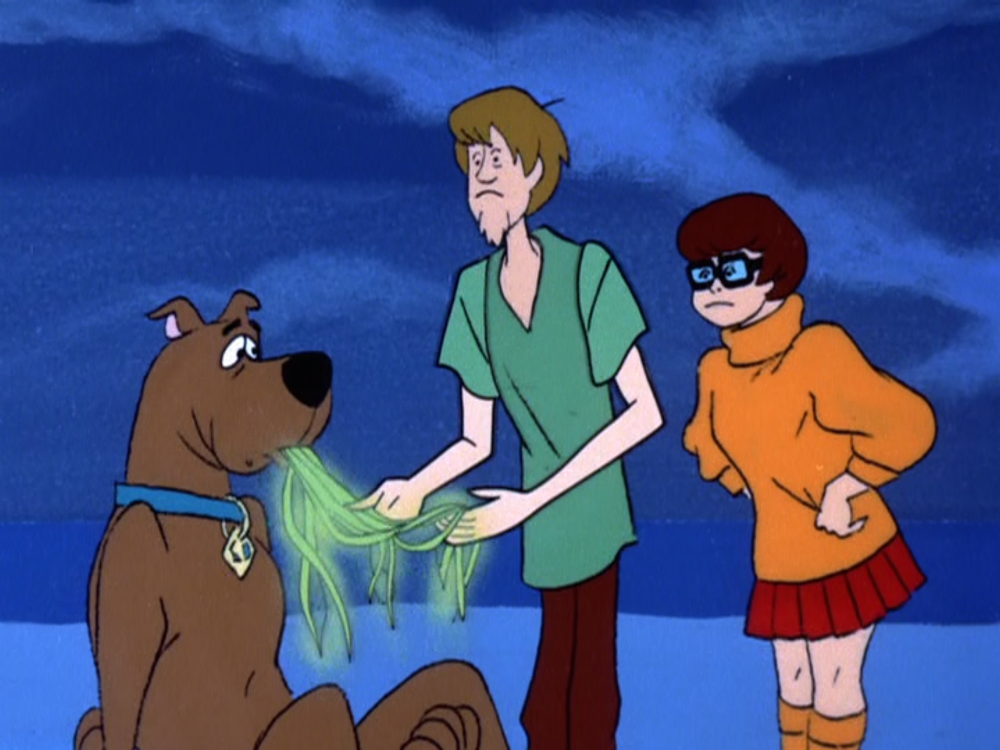 Scooby-Doo, Salsicha, Scooby-Doo, Fred, Velma, e Daphne, pe…