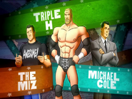 Miz, TH, and Cole WrestleMania card