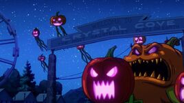 Happy Halloween Scooby-Doo! Sign and pumpkins