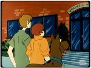 Grover High School's entrance from a different angle