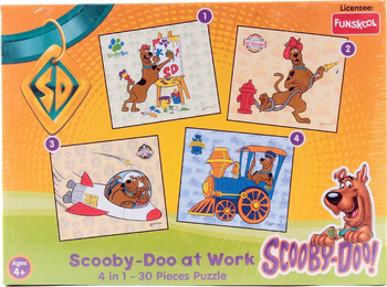 Funskool - Scooby Doo - 4-in-1 Puzzle - Scooby Doo At Work - Box