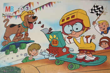 Milton Bradley - A Pup Named Scooby-Doo - Skate Board Race - 60 Piece Puzzle