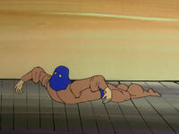 As the Masked Marvel (deflated)