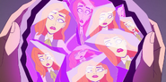 Daphne peers into a geode