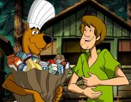 Scooby és Bozont a Rettegés a táborban c. filmben.