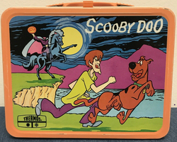 Lot - 1973 Scooby Doo Lunchbox with Thermos- Yellow Trim
