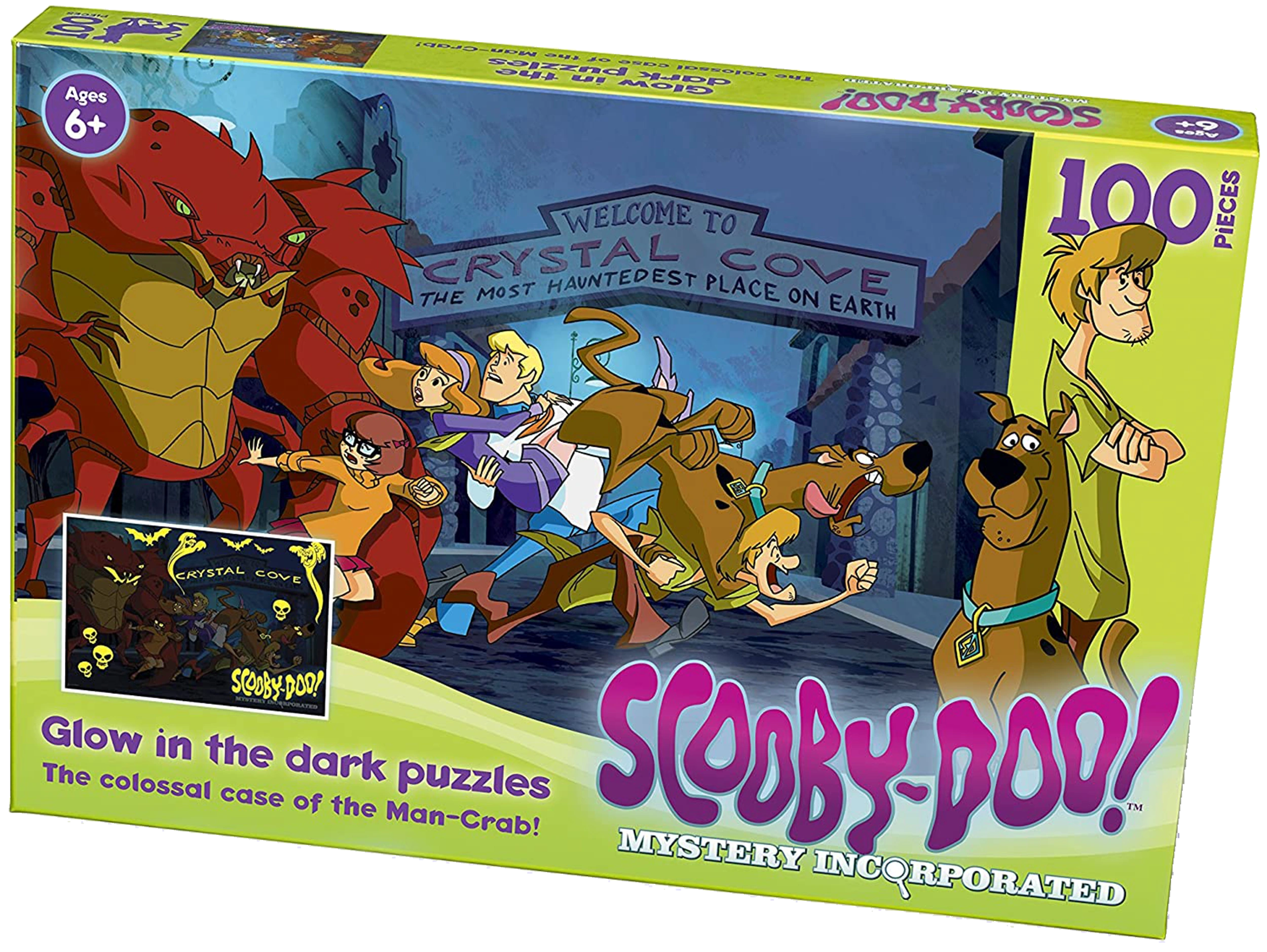 Paul lamond games - scooby-doo! mystery incorporated - the colossal case of  the man-crab! - glow in the dark 100 piece puzzle | scoobypedia | fandom