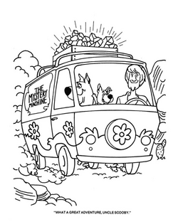 scooby doo coloring pages mystery machine