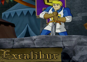 Fred pulling on Excalibur