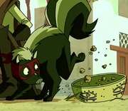 El Fuchi wkopuje ziemię do miski