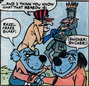 Dick Dastardly and Muttley with their counterparts