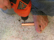 Drilling with the foot-vise