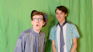 A behind the scenes picture of the recording of the episode posted on the Scott's Stash community tab
