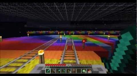 minecraft mario kart rainbow road