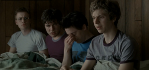 De izquierda a derecha: Jimmy, Otro Scott, Wallace y Scott en la película.