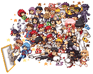 Ilustración pixel art de Paul Robertson para la caja.