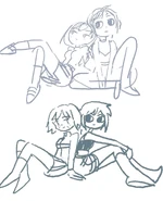 Abandoned sketch of Ramona Flowers released on O’Malley’s Instagram in July 2025.