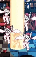 The Demon Hipster Chicks as they appear in Scott Pilgrim vs. the World: The Game