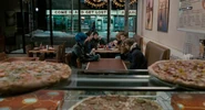Sex Bob-omb, Ramona, Wallace and Other Scott at Pizza Pizza in Scott Pilgrim vs. the World.
