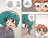 Ramona apologizes to Scott Pilgrim for leaving him the way she did.