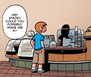 Scott mooching coffee from his sister Stacey at Second Cup.