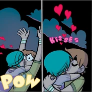 ...before madly starting to kiss him!