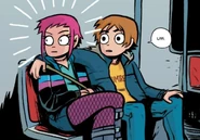 Scott and Ramona ride the subway at the end of Volume 1.