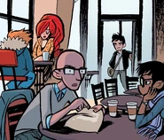 Scott and Envy have coffee in Lettieri.