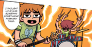 Kim playing the drums in Shatter Band