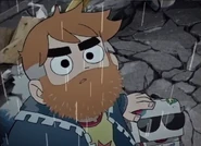 Old Scott in the music video of Konya Wa Hurricane by his band.