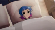 Ramona lays in her bed.