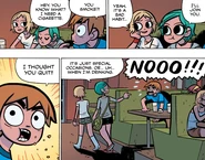 Ramona going off to smoke a cigarette with Lisa Miller.