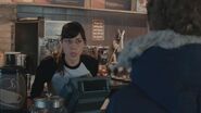 Julie confronts Scott in Second Cup in the Scott Pilgrim vs. The World film.